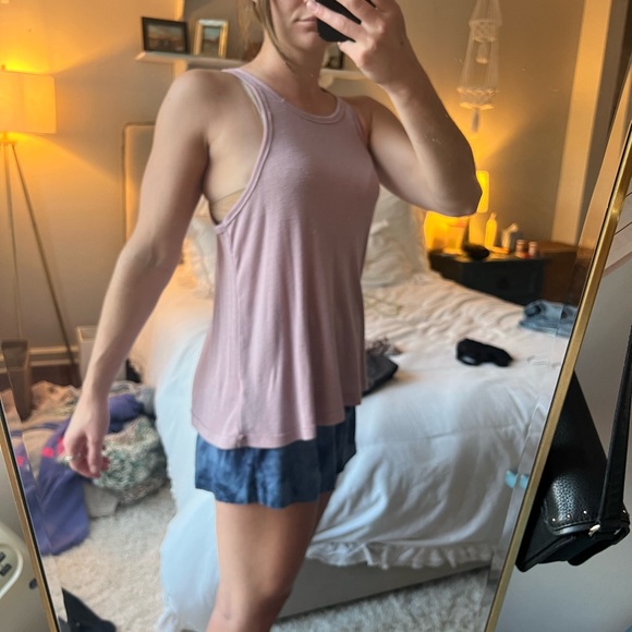 ✨FREE PEOPLE Mauve Scuba Neck Tank - Picture 2 of 7